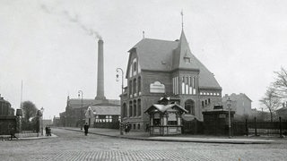 Historische schwarz-weiß-Bilder zum Thema: Wie der Strom nach Bremen kam.