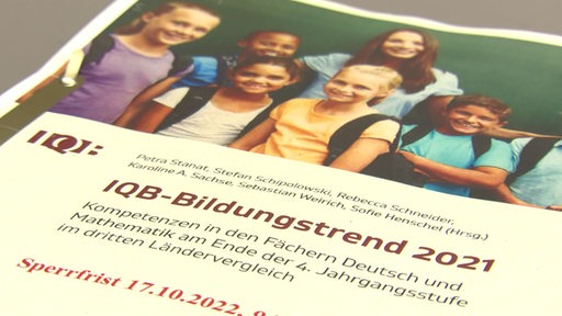 Vorderseite einer Broschüre über den IQB-Bildungstrend 2021.