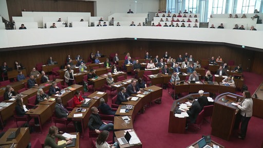 Blick auf den Saal der Bürgerschaft in Bremen.