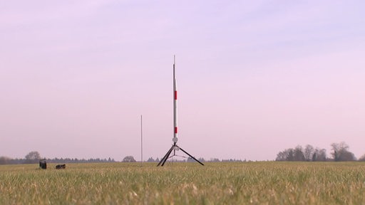 Ein mini Satellit kurz vom Start.