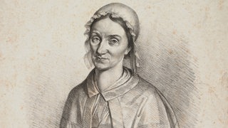 Lithographie von der Giftmischerin Gesche Margarete Gottfried, 1829