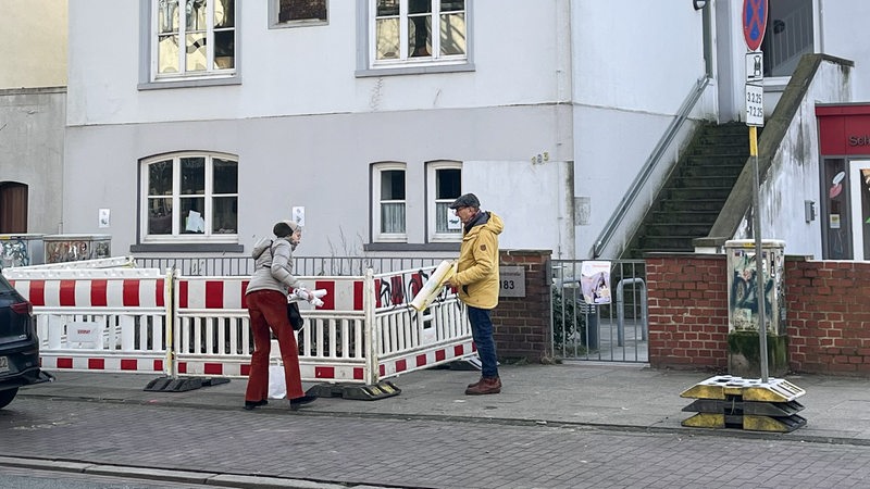 Abgesperrter Bereich für Erdwärmuntersuchungen in der Humboldtstraße