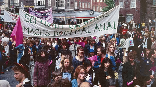 CSD-Demo auf dem Marktplatz Bremen am 30. Juni 1979 