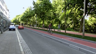 Die neue Fahrradstraße am Wall in der Bremer Innenstadt