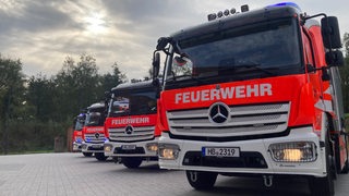 Vier neue Hilfeleistungslöschfahrzeuge werden an der Feuerwache 7 am Hochschulring vorgestellt