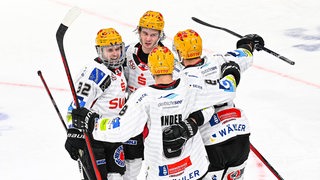 Spieler der Fischtown Pinguins jubeln