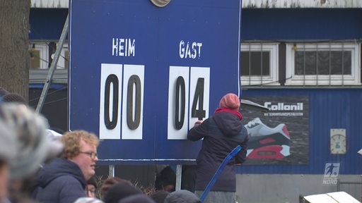 Eine Spieltafel bei dem Spiel gegen havelse