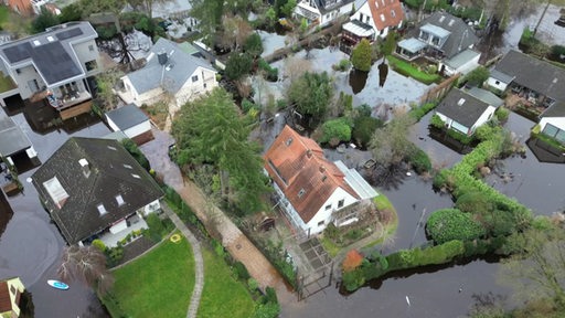 Das Hochwasser aus der Luft.