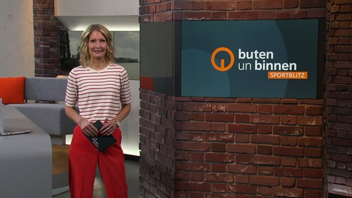 Moderatorin Janna Betten im Sportblitz-Studio.