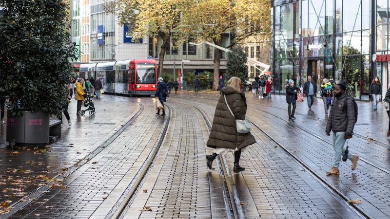 Die Obernstraße in Bremen im Herbst.