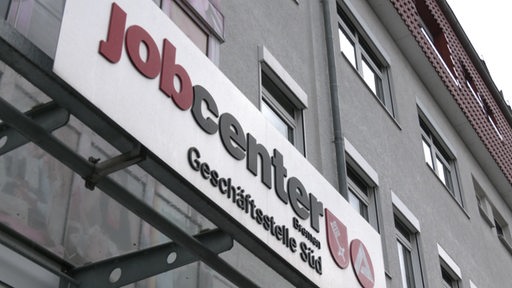 Das Schild vom Jobcenter in Bremen Süd.