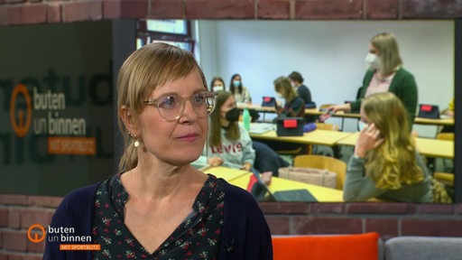 Die Kinderärztin Judith Hildebrandt im Studio von buten un binnen