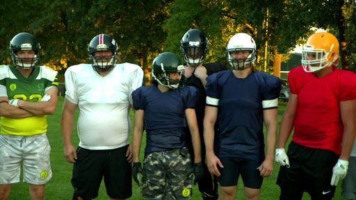 Ein Mannschaftsfoto eines Footballteams.