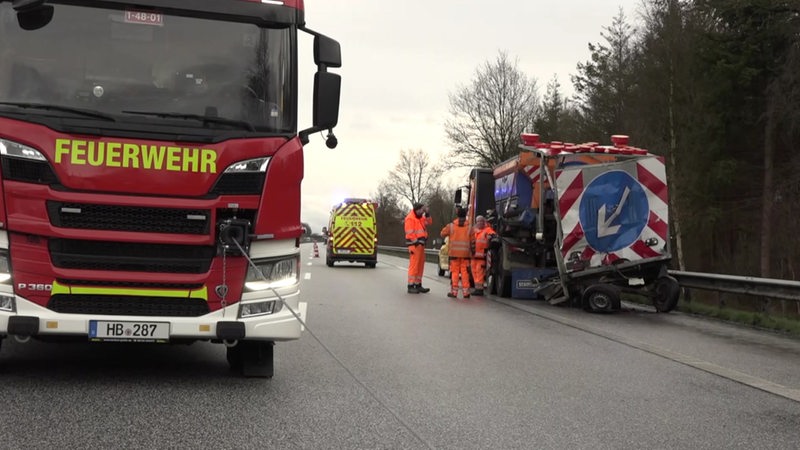 Unfall auf der A27.