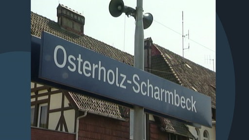 Ein Schild, wo "Osterholz-Scharmbeck" draufsteht.