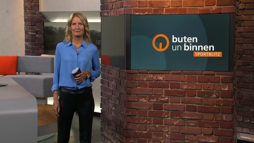 Sportblitz Moderatorin Janna Betten im buten un binnen. 