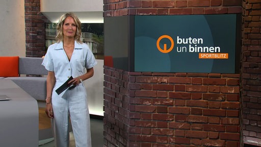 Die Moderatorin Janna Betten im Sportblitz-Studio.