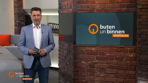 Moderator Jan-Dirk Bruns im Sportblitzstudio