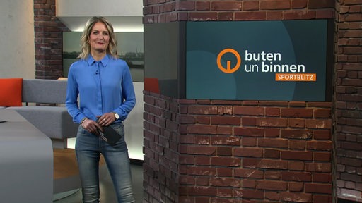 Die Moderatorin Janna Betten im Sportblitz-Studio.