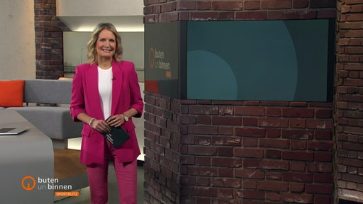 Moderatorin Janna Betten im Sportblitz-Studio.