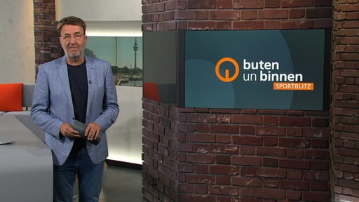 Der Moderator Jan-Dirk Bruns im Sportblitz-Studio