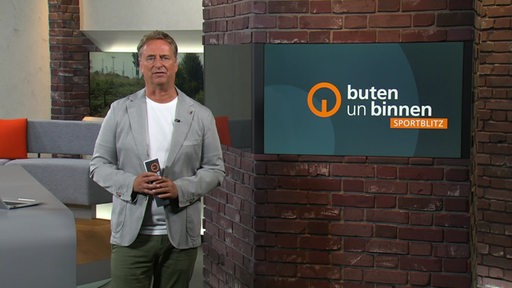 Der Moderator Stephan Schiffner im Sportblitz-Studio