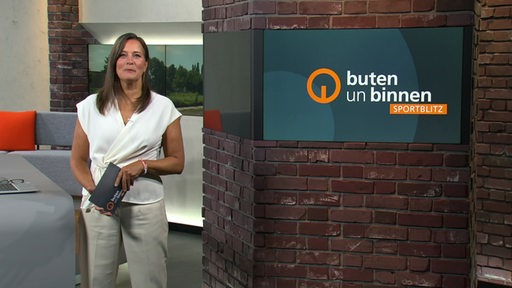 Die Moderatorin Pascale Ciesla im Sportblitz-Studio.