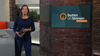 Moderatorin Pascale Ciesla im Sportblitz-Studio