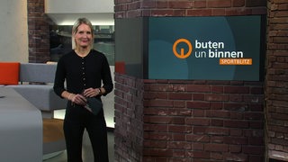 Die Moderatorin Janna Betten im Sportblitzstudio