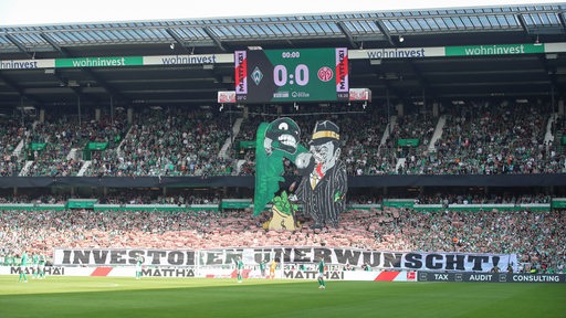 Auf einem Banner beim Heimspiel gegen Mainz im September steht "Investoren unerwünscht!".